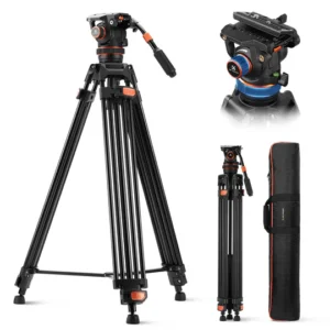 K&F Concept Professional Video Tripod with Fluid Head KF09.148v1