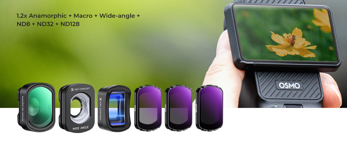 K&F Concept Filters Kit for DJI Osmo Pocket 3 - الصورة 6
