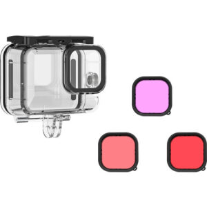 TELESIN Underwater Housing and Lens Filter Kit for GoPro Purple-Red and Magenta