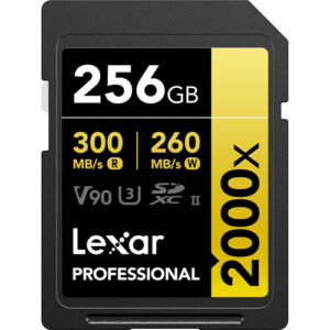 Lexar Professional 2000x UHS-II SDXC Memory Card 300MB-s - 256 GB