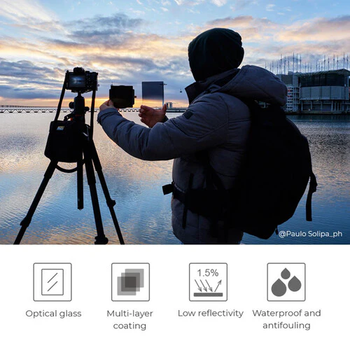 K&F Concept 100 x 100mm ND1000 Square Filter Kit with Holder and 8 Adapter Rings - الصورة 8