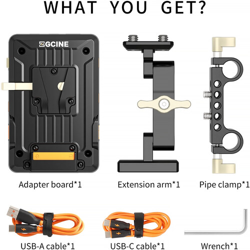 ZGCINE V-Mount Battery Plate with 15mm LWS Mount and Adjustable Arm -Kit 3 - الصورة 2