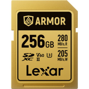 Lexar ARMOR GOLD UHS-II SDXC Memory Card 280MBs V60 - 256 GB