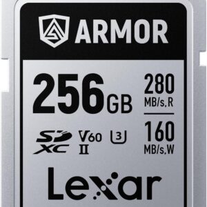 Lexar ARMOR Silver UHS-II SDXC Memory Card 280MBs V60 - 256 GB