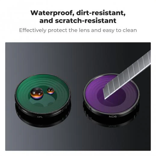 K&F Concept DJI Osmo Action 4 and 5 Pro Camera Filter Set-CPL and ND8-16-32 HD Glass-Metal Frame - Image 4