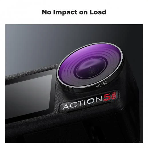 K&F Concept DJI Osmo Action 4 and 5 Pro Camera Filter Set-CPL and ND8-16-32 HD Glass-Metal Frame - Image 3