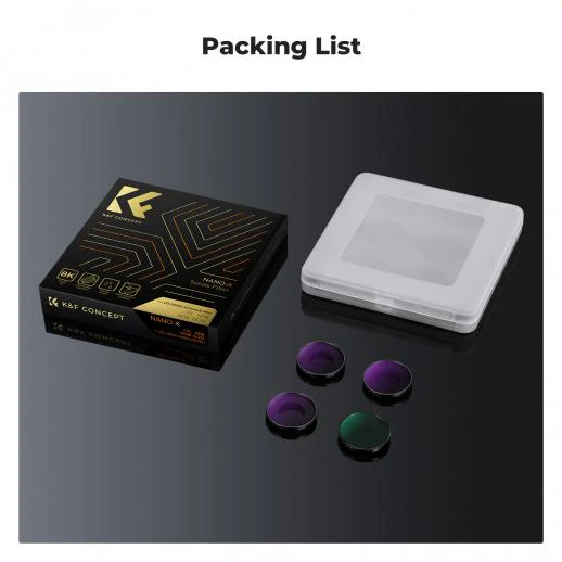 K&F Concept DJI Osmo Action 4 and 5 Pro Camera Filter Set-CPL and ND8-16-32 HD Glass-Metal Frame - Image 2