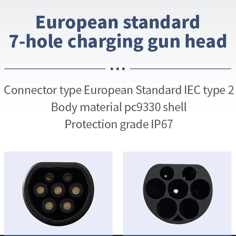 Generic Certificated EV Charger Cable Type 2 -3M Cable 32A 250V Female to Male Plug EV European Standard Plug - الصورة 2