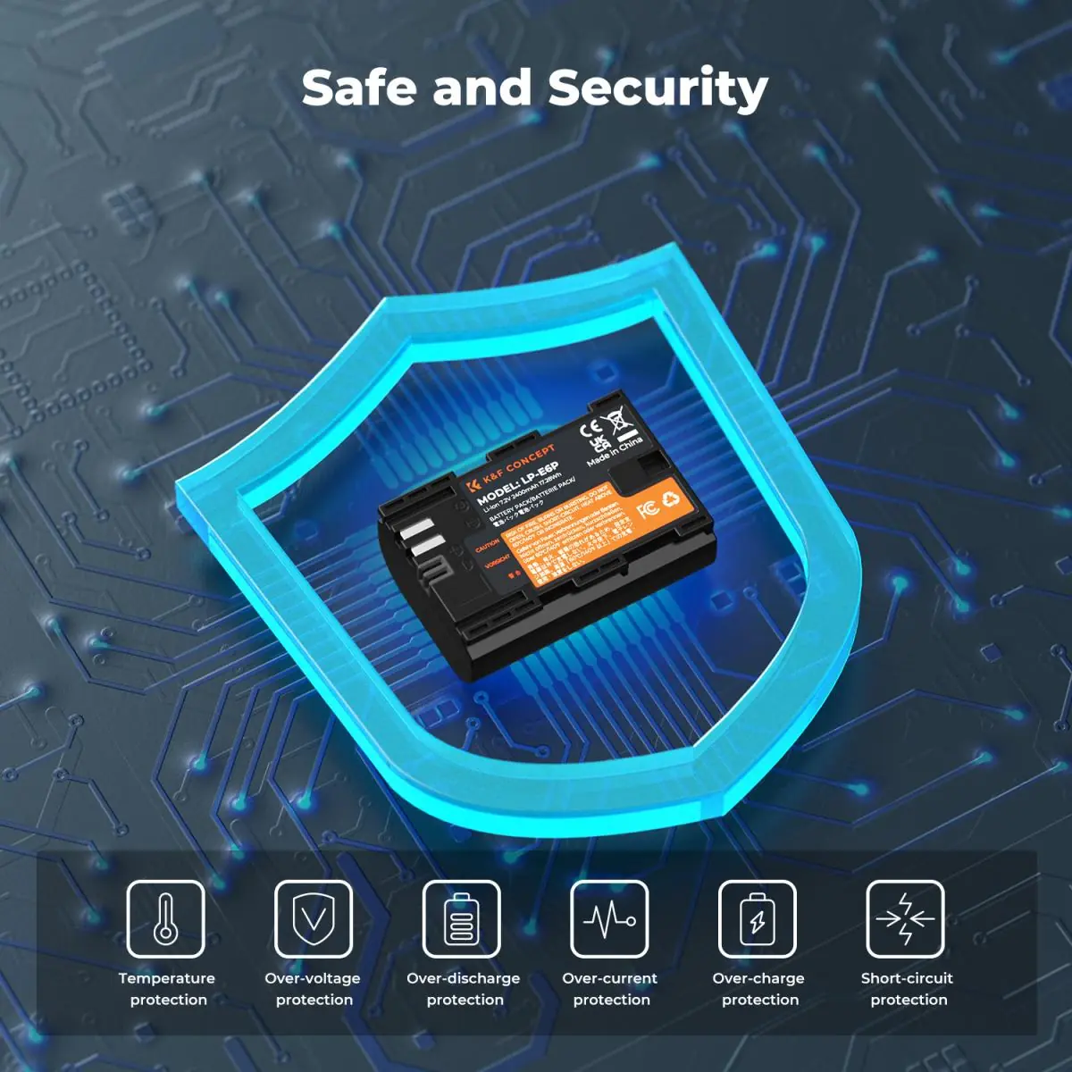 K&F Concept LP-E6P 2-Pack Battery and Dual USB Charger for Canon camera - Image 4