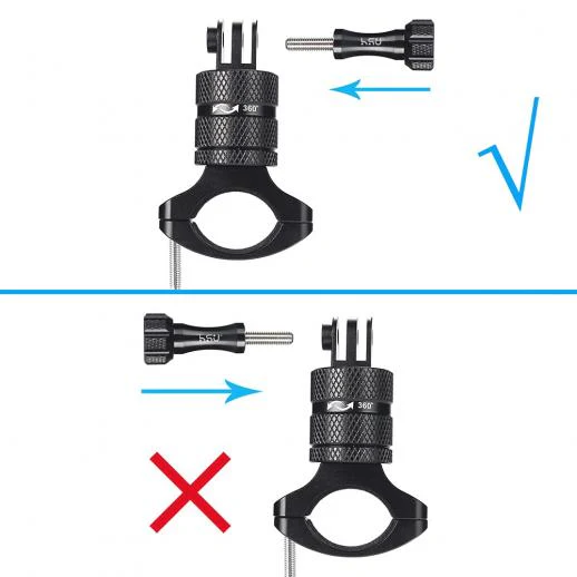 K&F Concept Aluminum Handlebar Mount for GoPro-Insta360 and DJI Action Cameras - الصورة 2