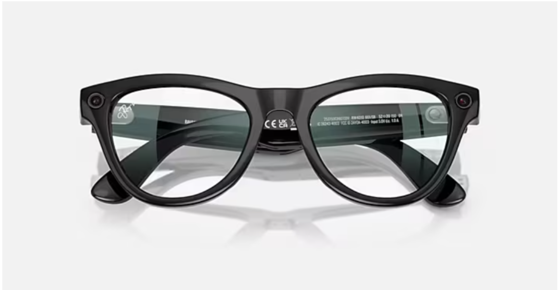 Ray-Ban Meta Headliner -Gen 1- F Shiny Black-L Clear - الصورة 2