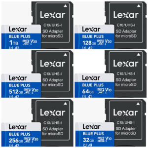 Lexar BLUE PLUS micro and SD adapter 100MB