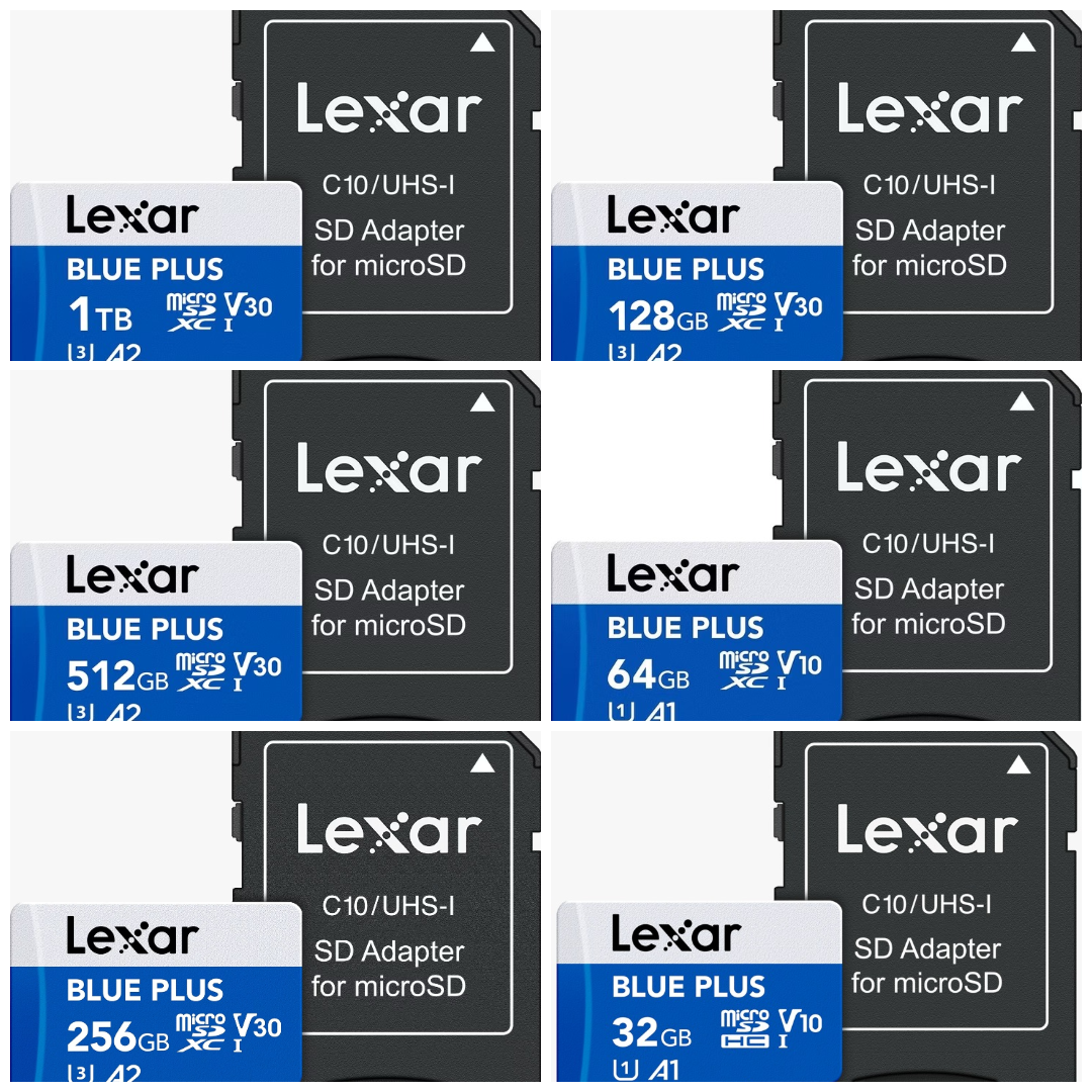 Lexar BLUE PLUS micro and SD adapter 100MB