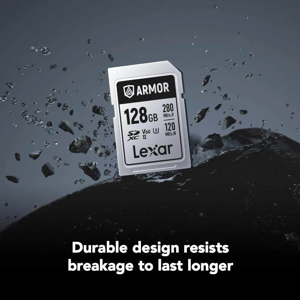 Lexar ARMOR Silver UHS-II SDXC Memory Card 280MBs V60 - Image 4