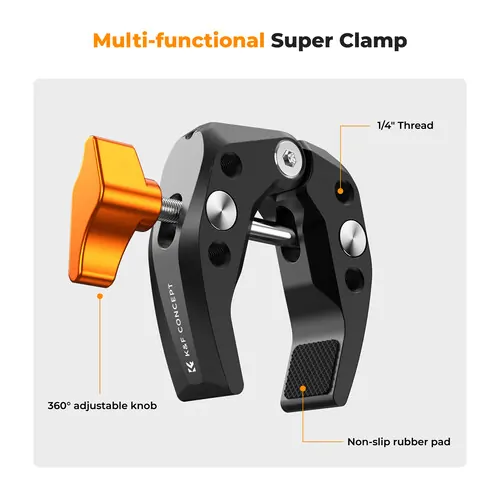 K&F Concept MS15 Super Clamp 2.4 Inch - Image 2