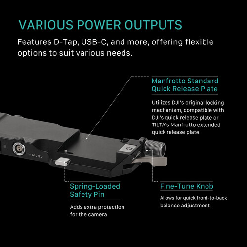 Tilta Power Passthrough Plate Kit for DJI RS 4 (V-Mount) - Image 2