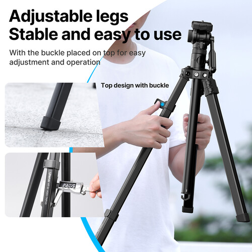 Ulanzi MT-65 Video Tripod with Pan-Tilt Head - Image 4
