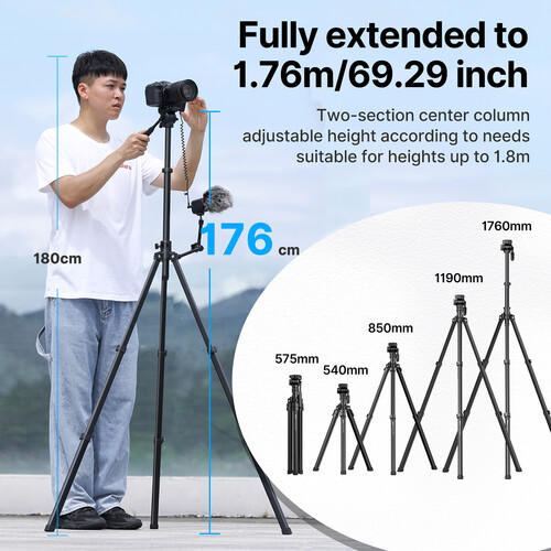 Ulanzi MT-65 Video Tripod with Pan-Tilt Head - Image 3