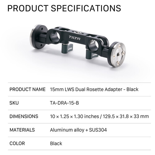 Tilta 15mm LWS Dual-Rosette Adapter - Image 2
