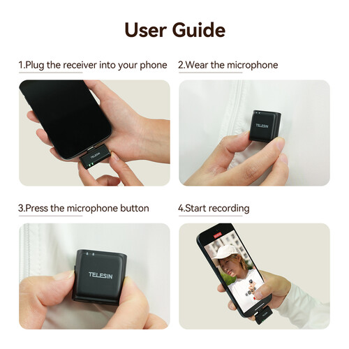 TELESIN Button Microphone for Phones (Type-C) - الصورة 4