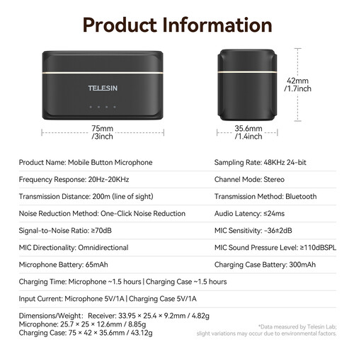TELESIN Button Microphone for Phones (Type-C) - الصورة 3