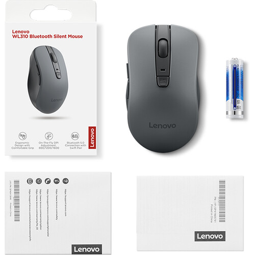 Lenovo WL310 Bluetooth Silent Mouse -Gray - Image 2