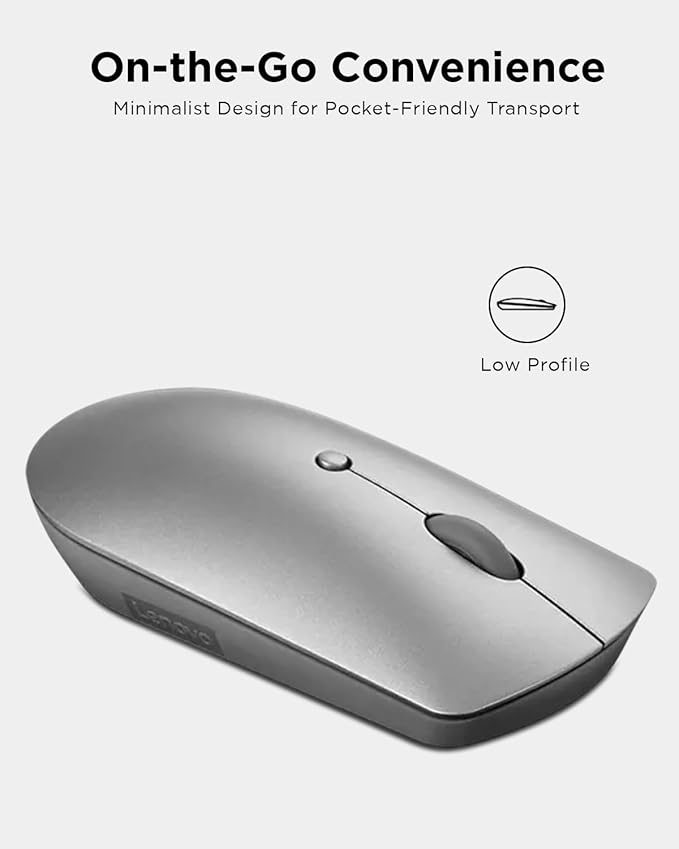 Lenovo 600 Bluetooth Silent Mouse Dual-host Bluetooth 5.0 to switch between 2 devices- Iron Grey - Image 5