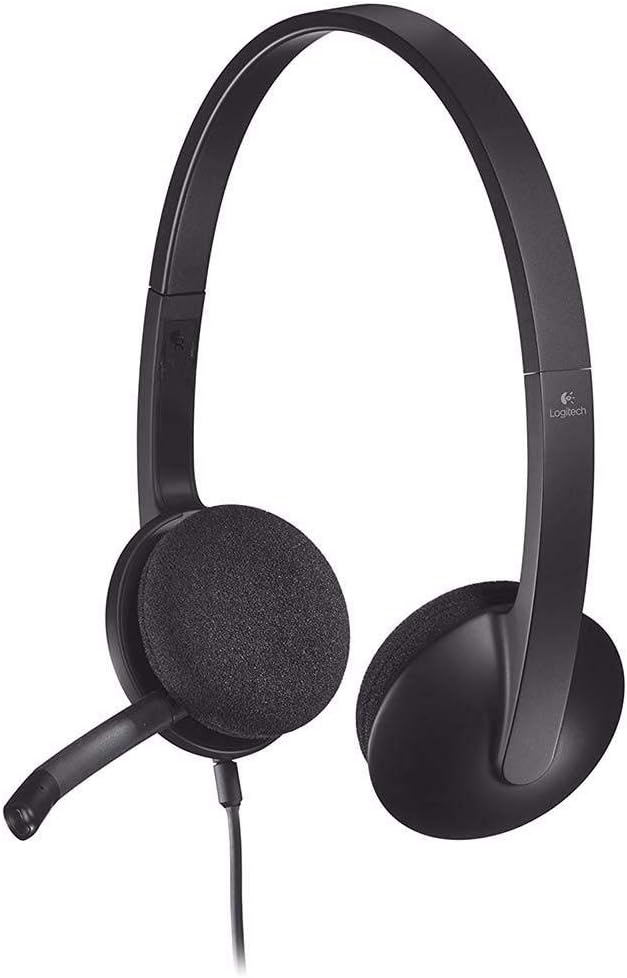 Logitech H340 USB Stereo Computer Headset Noise Cancellation For PC And Mac