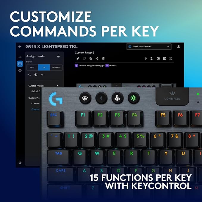 Logitech G915 X LIGHTSPEED TKL Wireless Mechanical Gaming Keyboard - الصورة 11