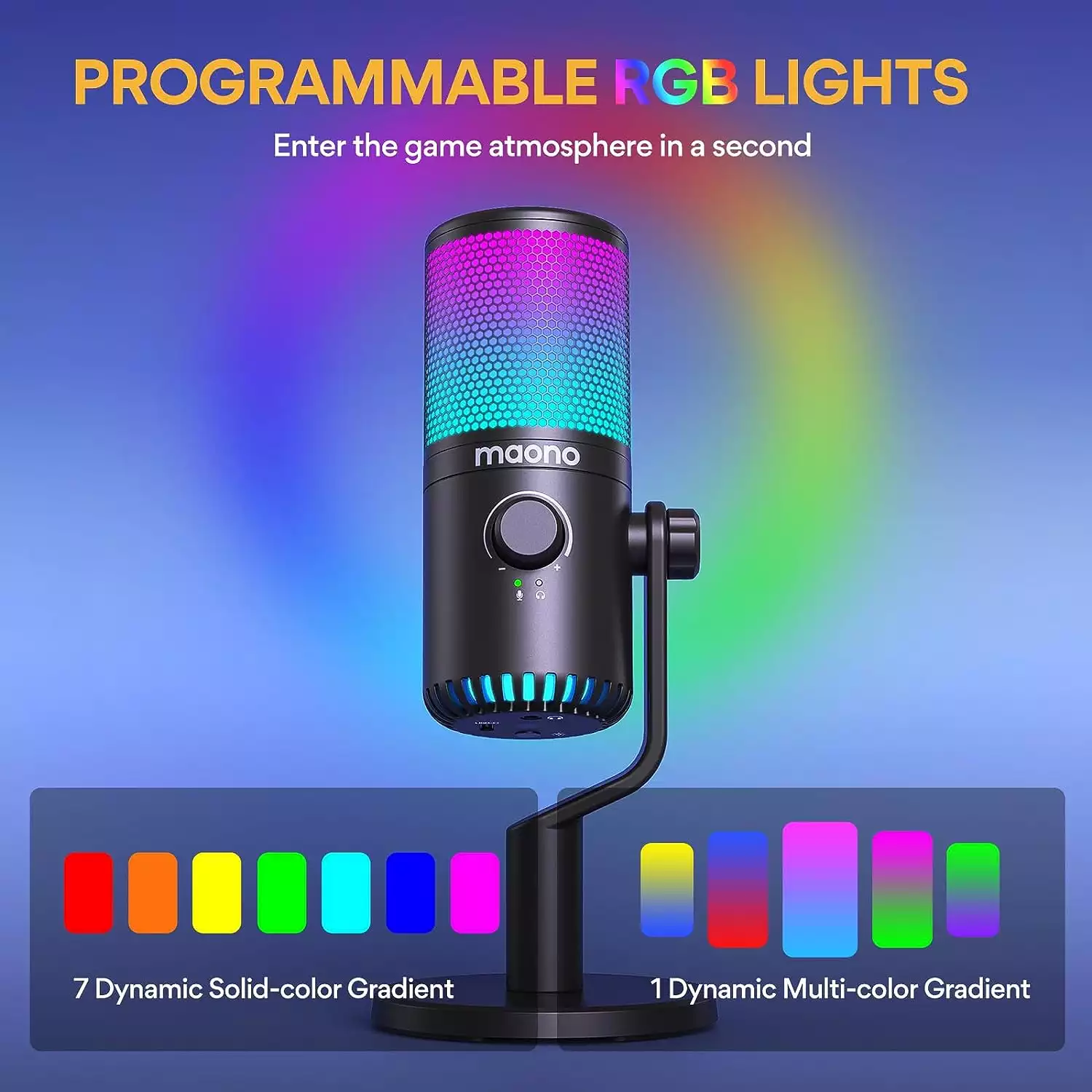 MAONO DM30 RGB USB Gaming Microphone - الصورة 2