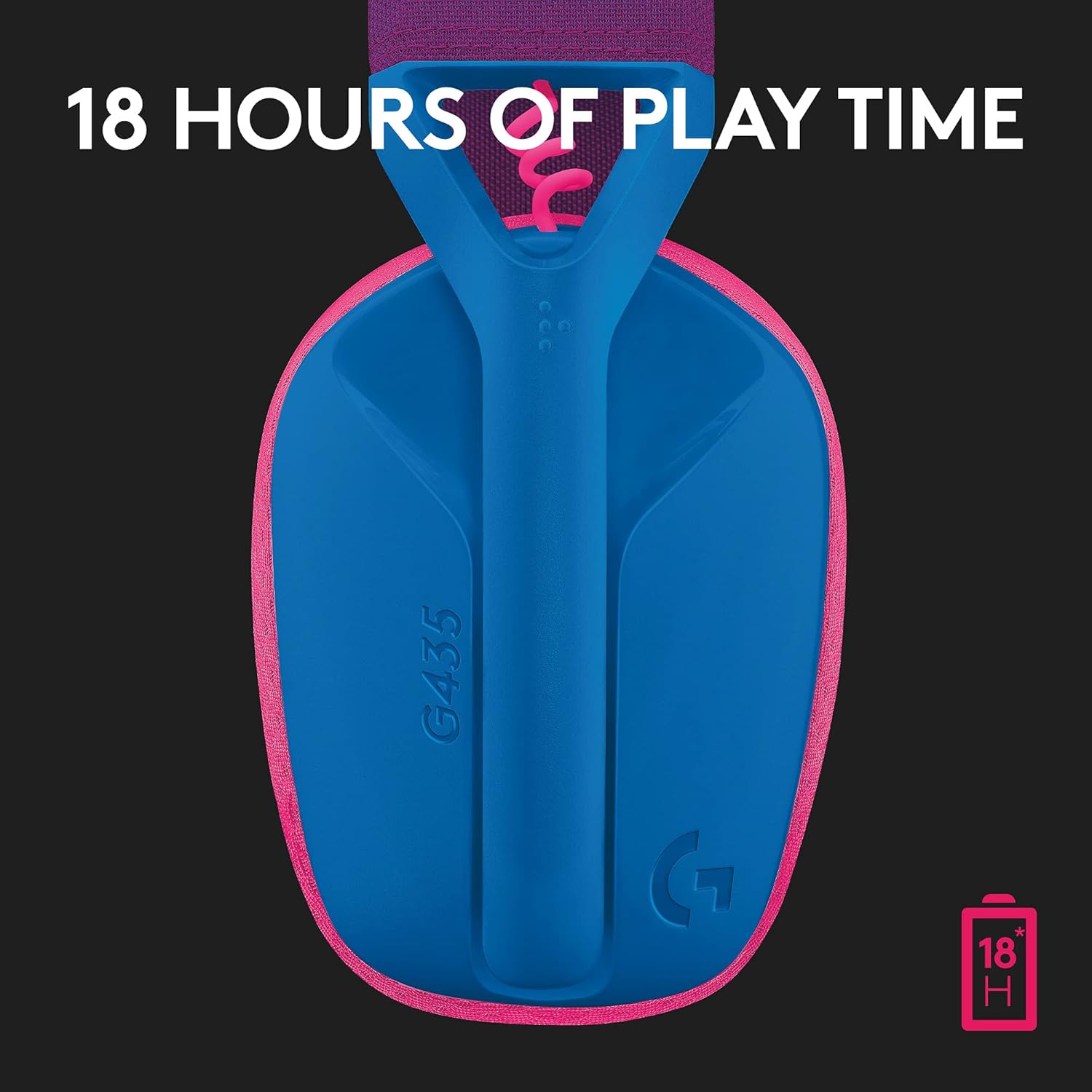 Logitech G435 LIGHTSPEED Wireless Gaming Headset - Blue and Pink - الصورة 9