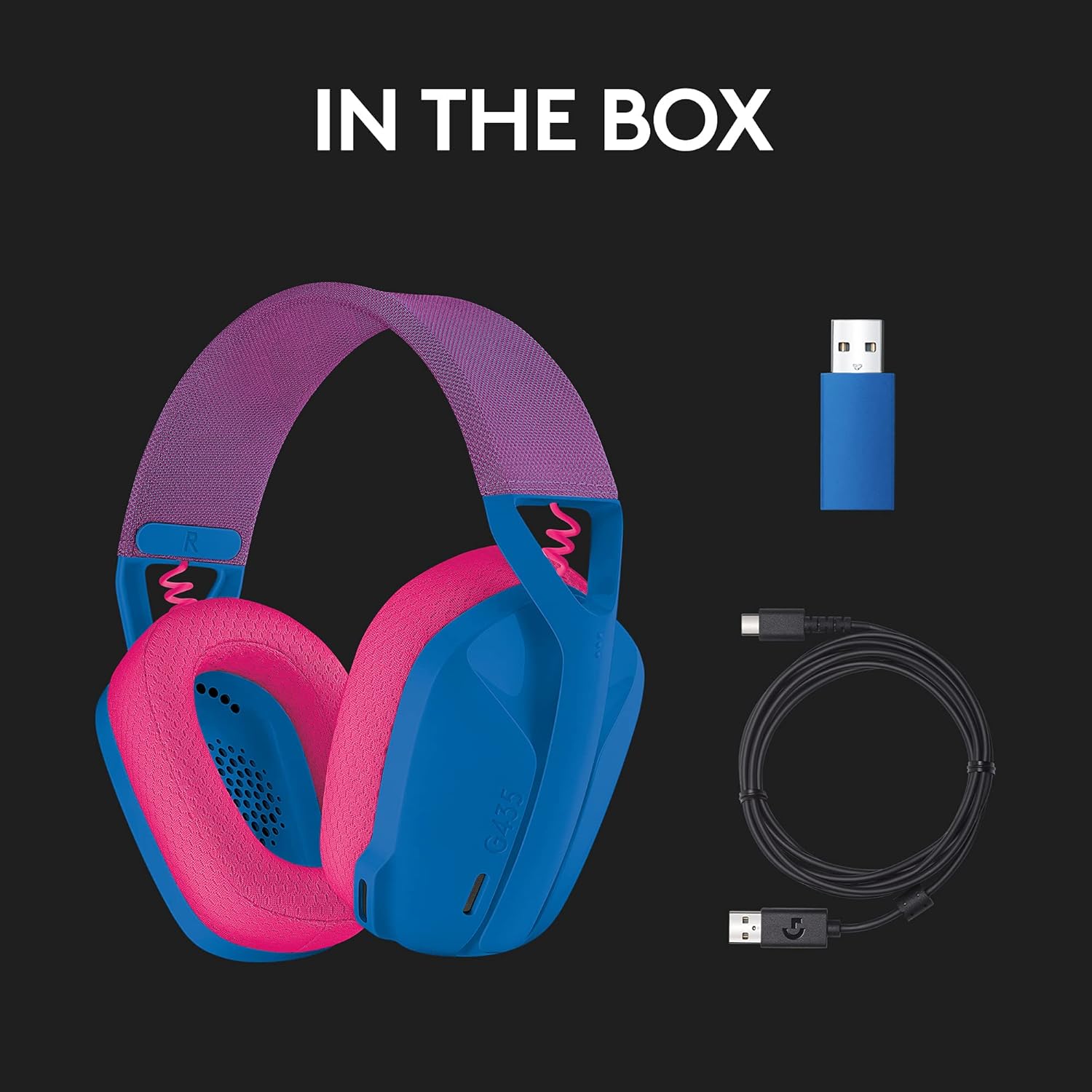 Logitech G435 LIGHTSPEED Wireless Gaming Headset - Blue and Pink - الصورة 5