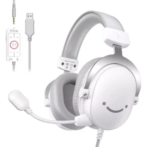 FIFINE H9 AmpliGame USB Gaming Headset – 7.1 Surround Sound - White