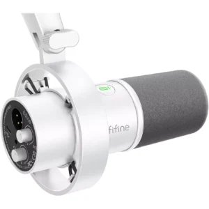 FIFINE K688 XLR/USB Dynamic Podcast Microphone - White