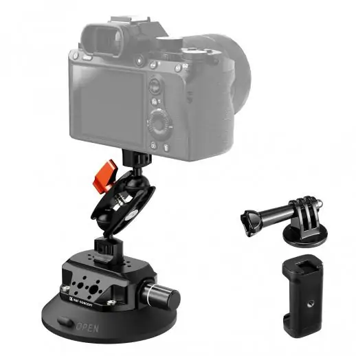 K&F Concept 4.5 inch Suction Cup Camera Mount with Magic Arm