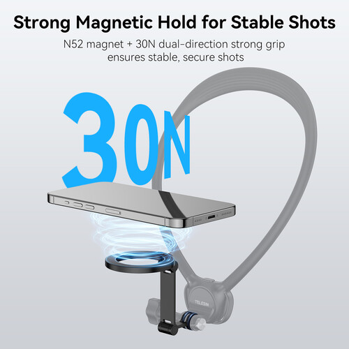 TELESIN Magnetic Plate for 3-Claw Mount for Smartphones - الصورة 7