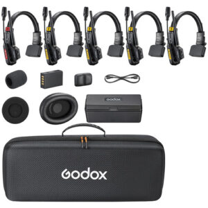 Godox SkyTalk Air 5S 5-Person Full-Duplex Wireless Intercom Headset System - 2.4 GHz
