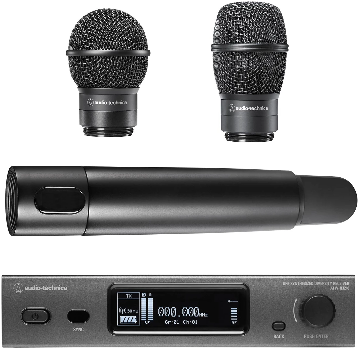 Audio-Technica ATW-3212/C5171 Wireless Handheld Microphone with ATW-C510 and ATW-C710 Mic Capsule