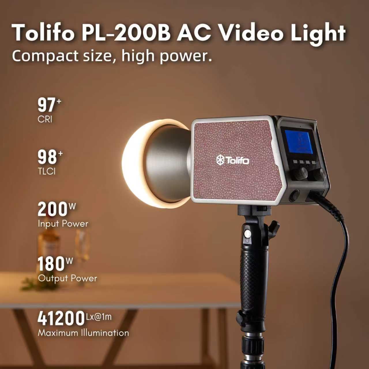 Tolifo Palm Light PL-200B AC Video Light - Image 2