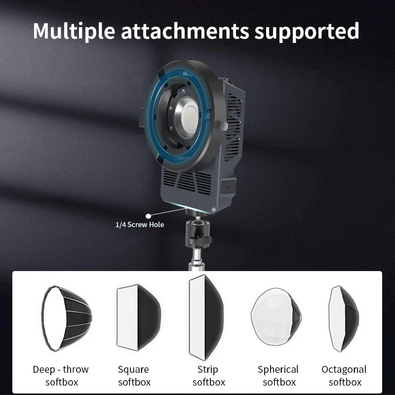 Mamen 100W RGB LED COB Professional LED Video Light with 140W Power Supply Handle - Image 8