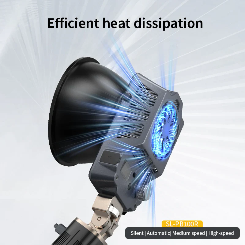 Mamen 100W RGB LED COB Professional LED Video Light with 140W Power Supply Handle - Image 2