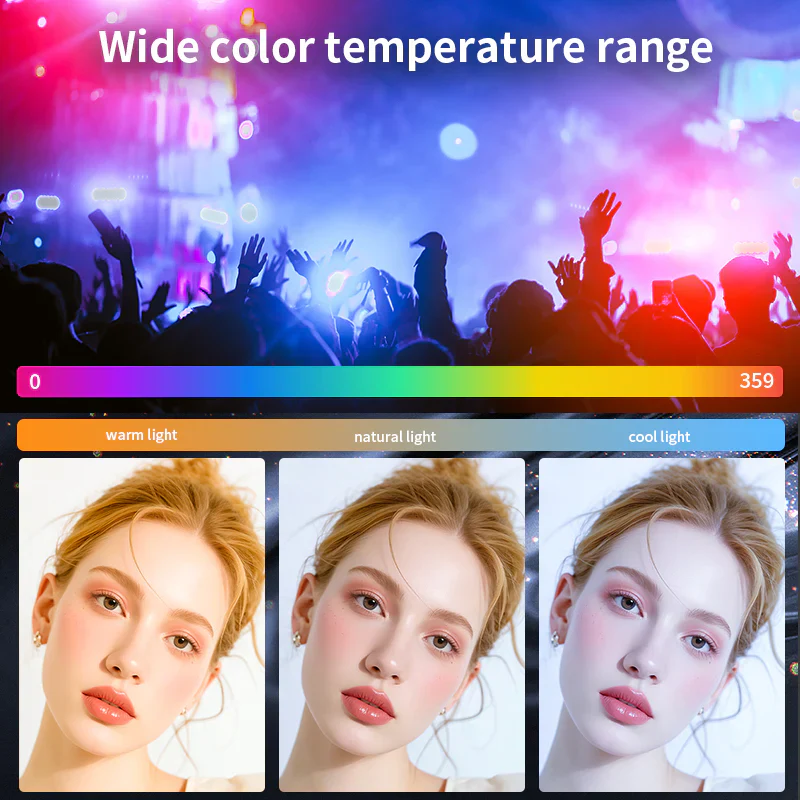 Mamen 100W RGB LED COB Professional LED Video Light with 140W Power Supply Handle - Image 3