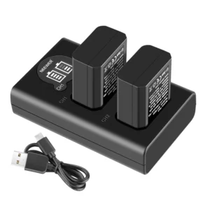 NEEWER 2-Pack NP-FW50 Sony Replacement Battery Charger Set