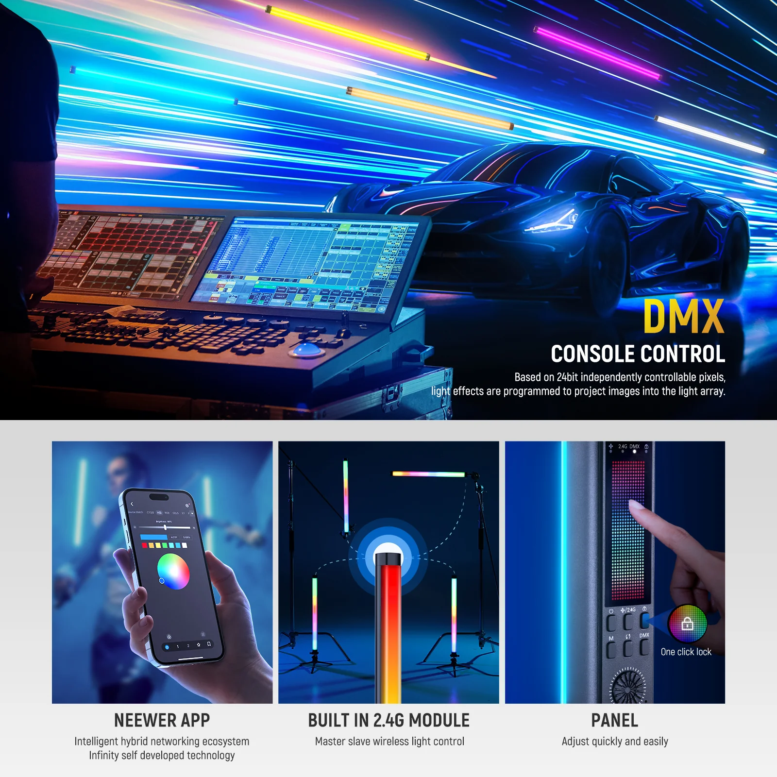 Neewer TL90C RGB LED Tube Light - الصورة 5