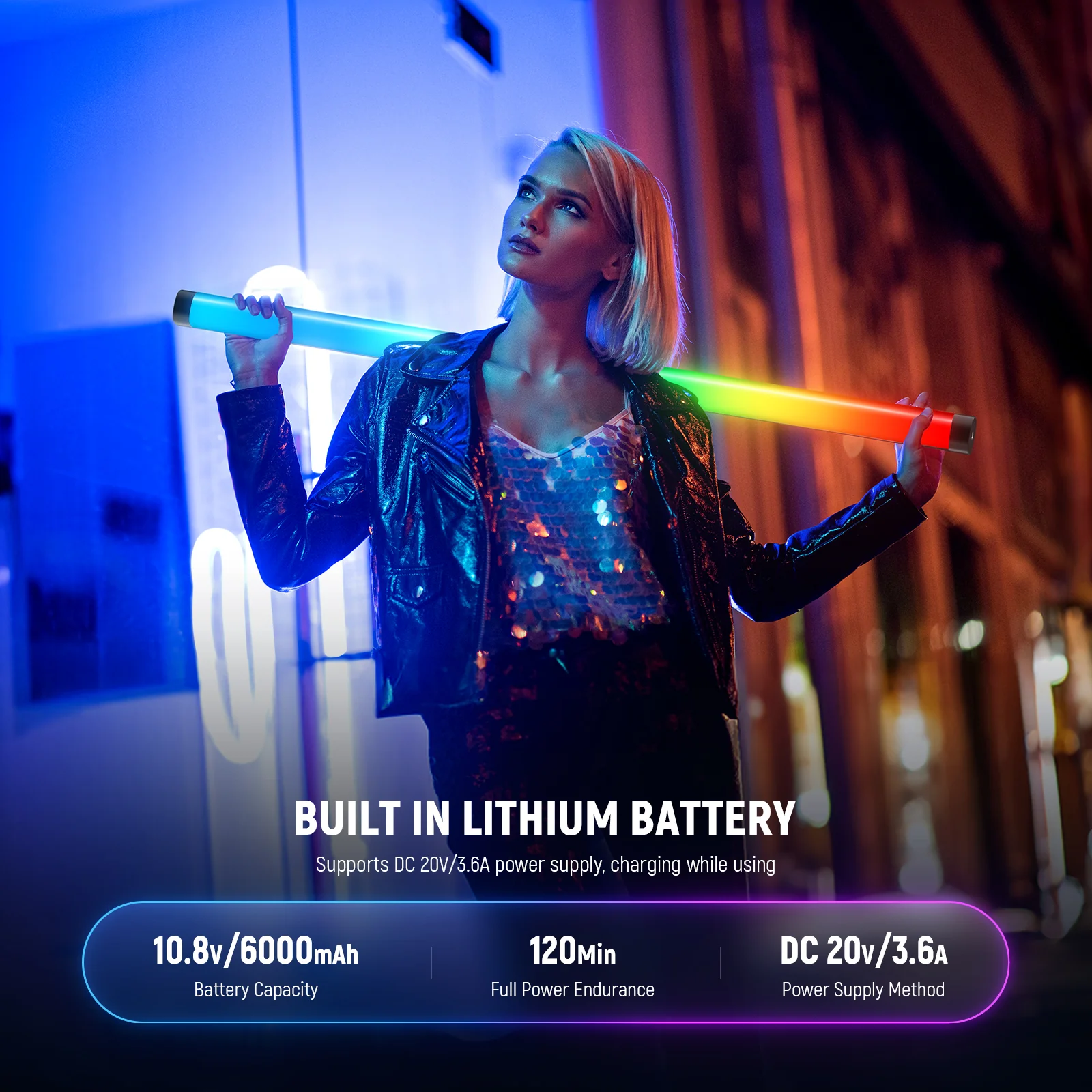 Neewer TL90C RGB LED Tube Light - الصورة 3