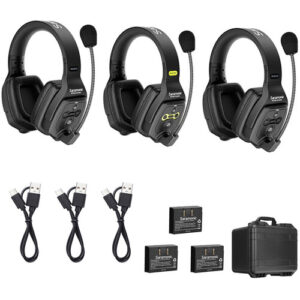 Saramonic WiTalk-WT3D 3-Person Full-Duplex Wireless Intercom System with Dual-Ear Headsets  1.9 GHz