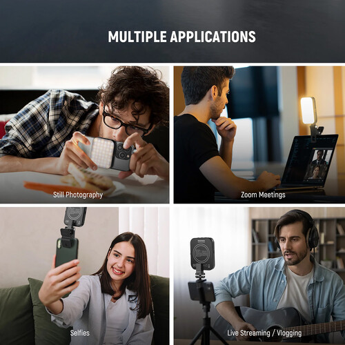 Neewer BL48B Rechargeable Magnetic LED Selfie Light - Image 5