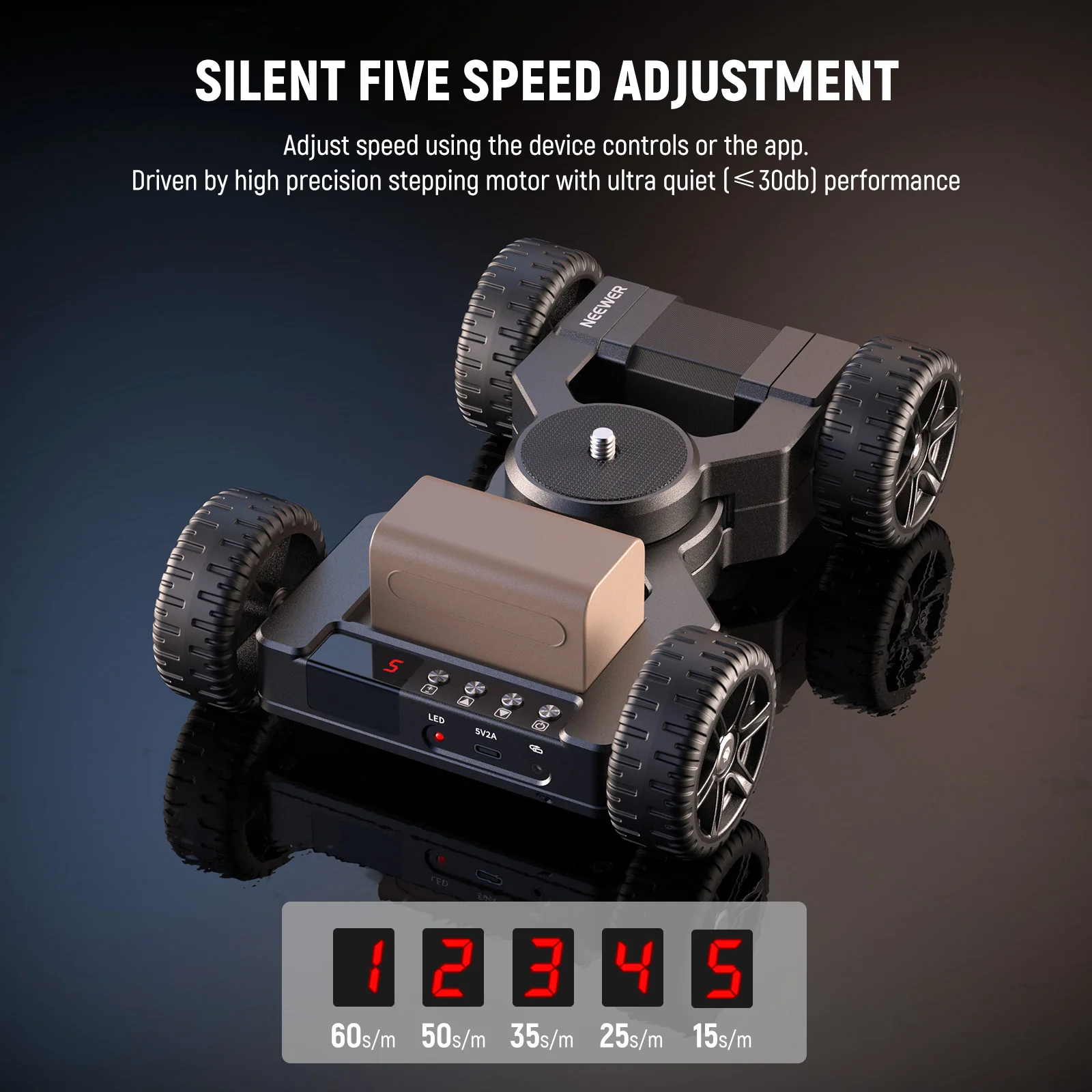 NEEWER DL400 Upgraded Motorized Camera Slider Dolly with App Control - Image 6