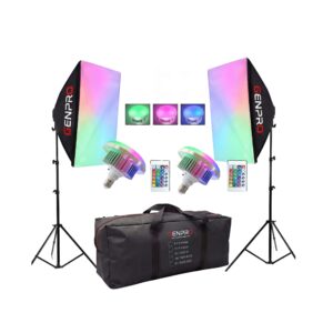 Generic Genpro L150 Softbox Lighting Kit RGB LED with Remote – 2 Sets