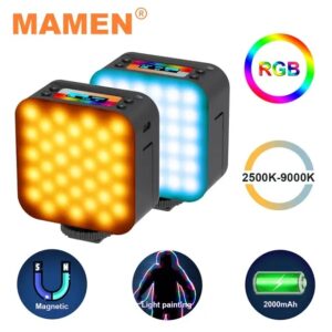 Mamen RGB Do2 LED Fill Light Double-Sided Portable LED Light